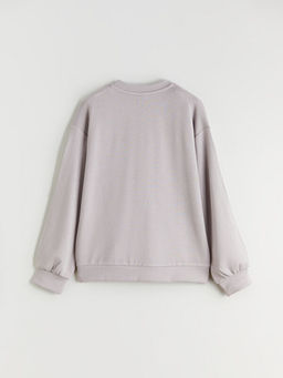 V Yaka K?z ?ocuk Soft Touch Sweatshirt
