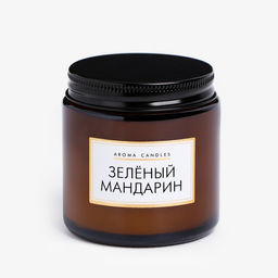 Ароматическая cвеча в банке «Зеленый мандарин», 6.2×6.2×6.5 см, 9 ч