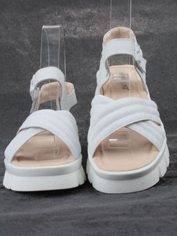 08-PED168-1 WHITE Босоножки женские (натуральная кожа)