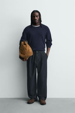 RELAXED FIT PINSTRIPE TROUSERS - Zara фото 10