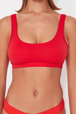 K?rm?z? Bralet Dokulu Bikini Ustu TBESS23BU00433
