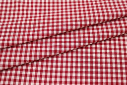 Вареный (стираный) хлопок Клетка (0.4*0.4см) цв.бордово-красный, ш.2.5м, хл-100%, 125гр/м.кв - Купава фото 4