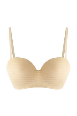 TRENDYOLMILLA Beyaz Micro Cizgili Butun Kap Straplez Orme Sutyen THMSS25SU00037  фото 13