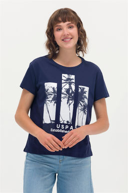 Женская темно-синяя футболка - U.s. polo assn фото 10