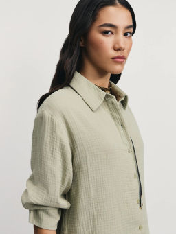 Рубашка из муслина с рукавом 3/4 / Zarina  фото 3