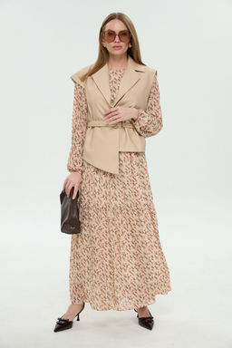 Костюм NIKVA н1045-1 крем-брюле и бежевый мультиколор