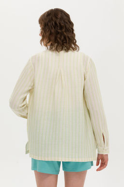 Женская рубашка цвета морской волны с длинным рукавом - U.s. polo assn фото 5