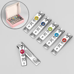 Цена за 12 шт. Кусачки книпсер маникюрные, с пилкой, 5.5 см, в коробке, МИКС - Qf фото 4