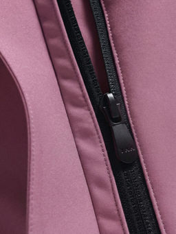 Парка женская софтшелл виндстоппер удлинённая с капюшоном малинового цвета 9614_1M