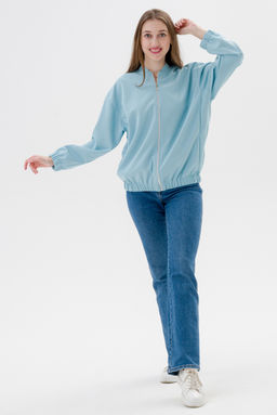 Бомбер из коттон фита аквамарин - Амадэль фото 2