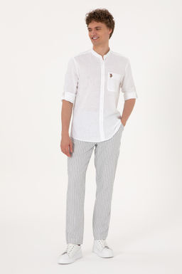 Erkek Beyaz Uzun Kollu G_mlek Sepette S_rpriz _ndirim - U.s. polo assn фото 4