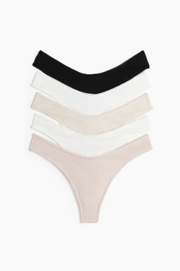 Pack de 5 bragas thong de algod?n
