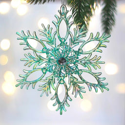 Цена за 2шт. Подвеска "Волшебные переливы" 13,5*13,5 см, Зелёный