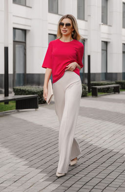 Блузка трикотажная коралловый - Donna saggia фото 3