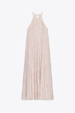 HALTER FRAYED MIDI DRESS - Zara фото 14