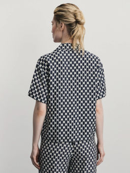 Рубашка из вискозы с принтом / Zarina  фото 5