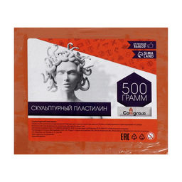 Пластилин скульптурный Calligrata, твёрдый, 500 г, терракотовый  фото 2