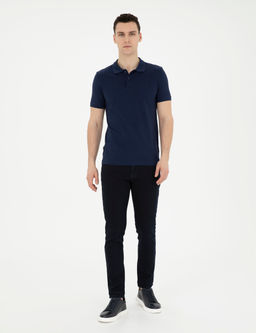 Koyu Lacivert Slim Fit Jean Pantolon