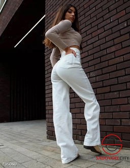 Джинсы трубы стрейч женские