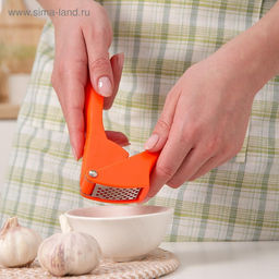 Пресс для чеснока Доляна «Уточка», 16 см, зелёный