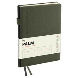 Ежедневник BG 2027г. А5 176л. кожзам "Palm. Dark khaki" (DdA5_67862) темно-зеленый