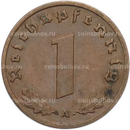 Монета 1 рейхспфенниг 1939 года A Германия