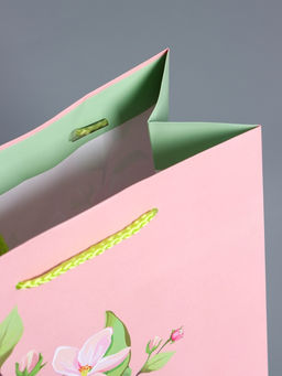 Пакет подарочный ламинированный «Нежный комплимент», розовый, 18×22.3×10 см