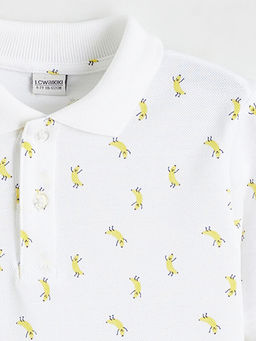 Polo Yaka Bask?l? Erkek ?ocuk Ti??rt