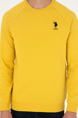 Мужской желтый базовый свитшот - U.s. polo assn фото 6