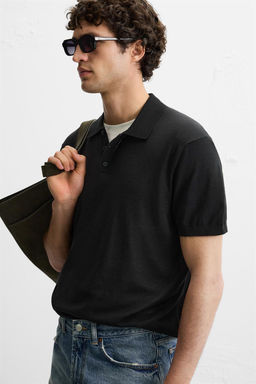 KNIT COTTON - SILK POLO SHIRT - Zara фото 22