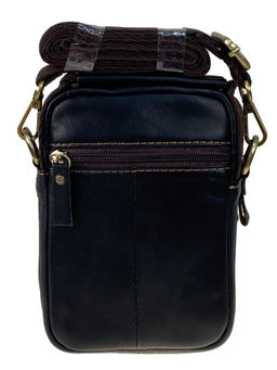 Сумка мужская из натуральной кожи, цвет шоколад - Greta фото 2