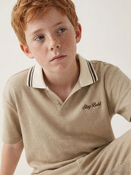 Polo Yaka Nak??l? Erkek ?ocuk Ti??rt