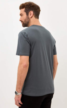 Футболка мужская с принтом F011-06-30 тёмно-серая - Fine joyce фото 10