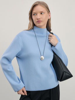 Джемпер с воротником-стойкой из вискозы / Zarina