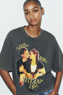 TITANIC FADED-EFFECT T-SHIRT - Zara фото 2