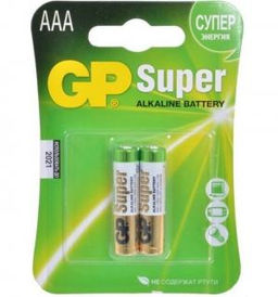 Элемент питания "GP" алкалиновый LR03 (AAA) (24А) (уп.блистер 2шт.)