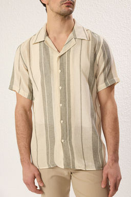 TRENDYOL MAN Premium Siyah Regular Fit Cizgili Dokulu Yazl?k Gomlek TMNSS23GO00060 - Trendyolmilla фото 3