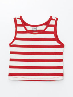 Bisiklet Yaka ?izgili K?z ?ocuk Atlet