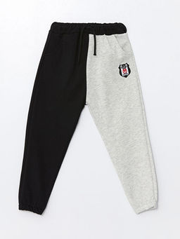 Beli Lastikli Be?ikta? Bask?l? Erkek ?ocuk Jogger E?ofman Alt?