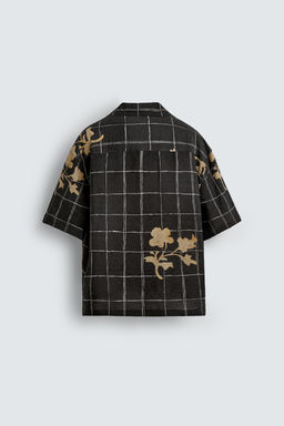 CAMISA FLUIDA ESTAMPADO COMBINADO / Gris oscuro - Zara фото 7