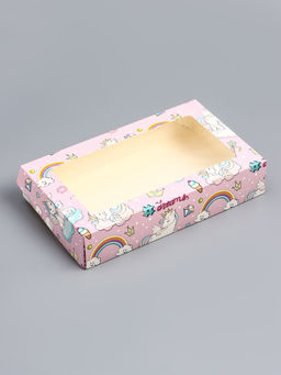 Цена за 20 шт. Коробка складная Единороги 20 х 12 х 4 см