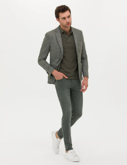 Зеленые джинсовые брюки узкого кроя - Cacharel фото 3