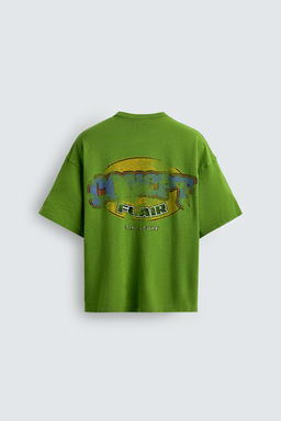 CAMISETA RELAXED FIT ESTAMPADOS LAVADOS / Verde