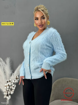 Кардиган пушистый укороченный - Bruno фото 3