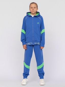 CRB wear/!CWJG 90116-42 Костюм для девочки (толстовка, брюки),синий/Ex.Cherubino