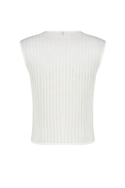 Ekru Triko Gorunumlu Bisiklet Yaka Regular/Normal Kal?p Orme Bluz TWOSS24BZ00504 - Trendyolmilla фото 8