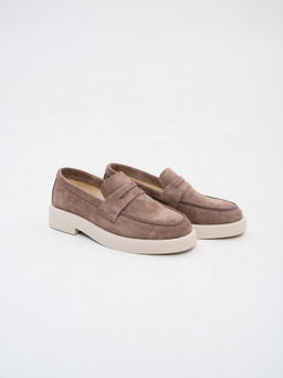 Лоферы туфли 176.1593be.Капучино замша