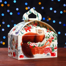 Цена за 5 шт. Подарочная коробка Куница , Сундучок 18,5 х 12,5 х 16,5 см - Simaland фото 2