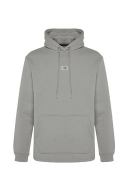 TRENDYOL MAN Siyah Regular/Normal Kesim Kapusonlu Etiketli Ici Polar/S?cak Tutan Sweatshirt TMNAW24SW00076 - Trendyolmilla фото 23