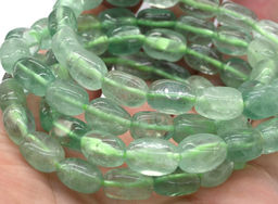 Браслет из кварца тонированного прямоугольник 7*10мм, цвет зеленый